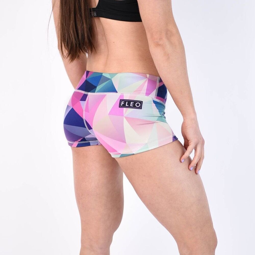 FLEO Jewel Geo Shorts (Original) size small pink purple excellent condition